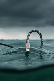 USB Sea Blue · Type C · 100W · 2 meter · Fremstillet af genbrugte fiskenet