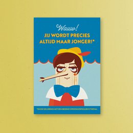 Sarcazy Pinocchio birthday card