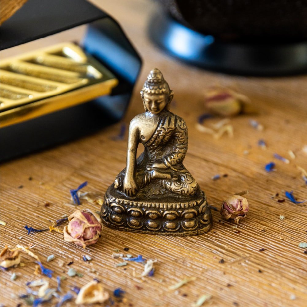 Buddha-Figur aus Messing
