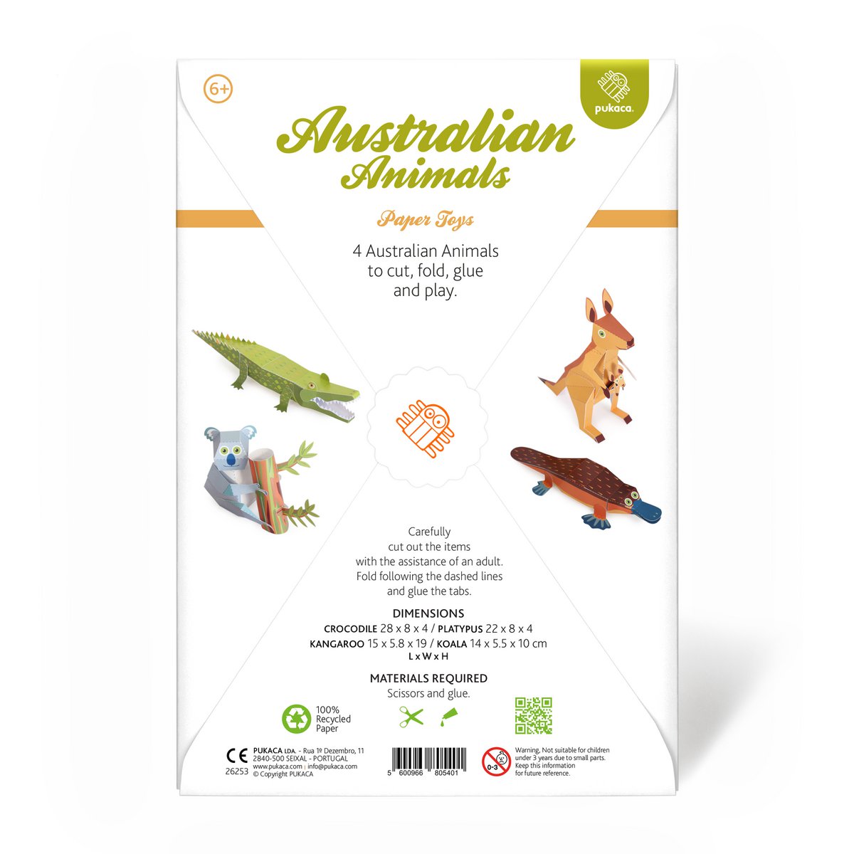 Australian Animals Paper Toys