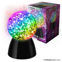 Glitter ball lamp - battery operated - Multi-color-changing