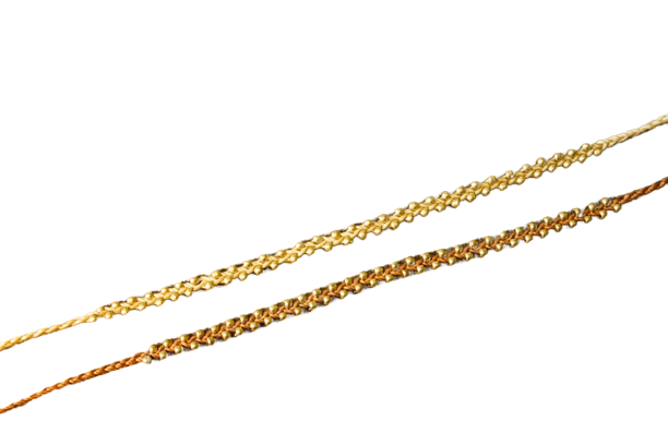 Bracelet de cheville perlé en laiton simple » Fait à la main