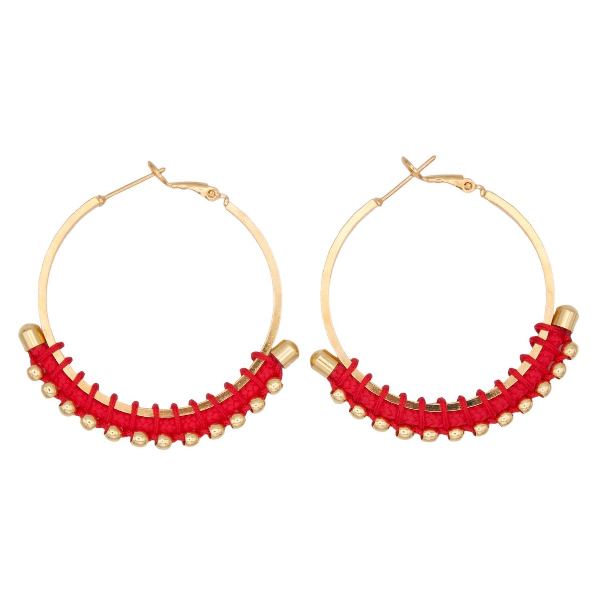 BURITICA colorful golden hoops 