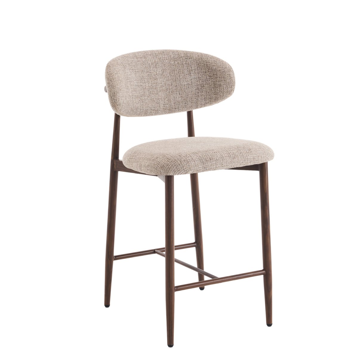 Bar chair Celia Taupe Walnut Santi