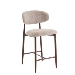 Bar chair Celia Taupe Walnut Santi