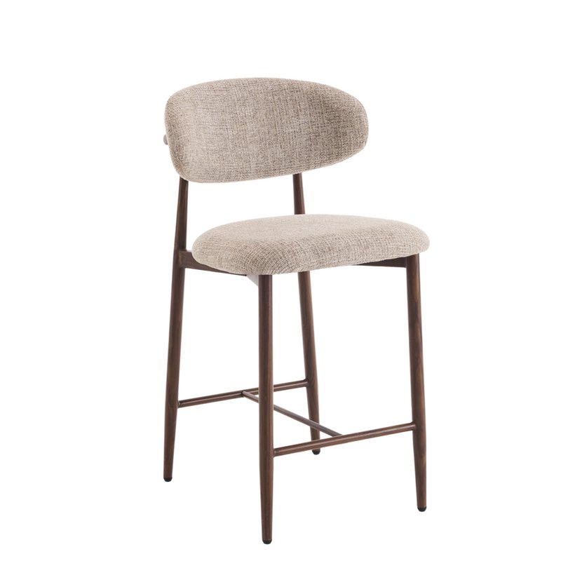 Bar chair Celia Taupe Walnut Santi