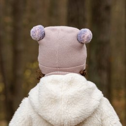 Babymuts voor kinderen, gebreid van merino en kasjmier
