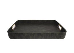 Tablet Look tressé vert avec poignées en laiton 45 × 33 × 6cm