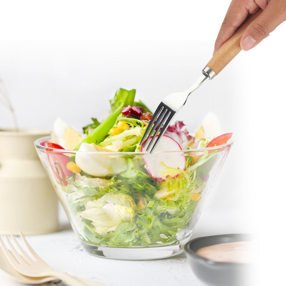 LAGUIOLE COUVERT PICNIC CUTLERY BEECHWOOD 3 PCS