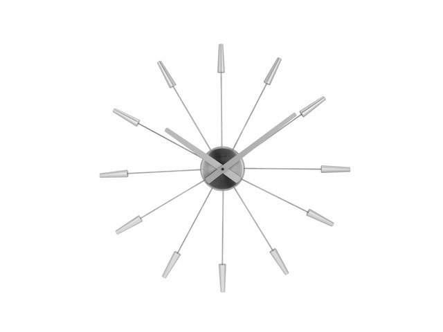 Vægur NeXtime Plug-Inn 58 cm sølv