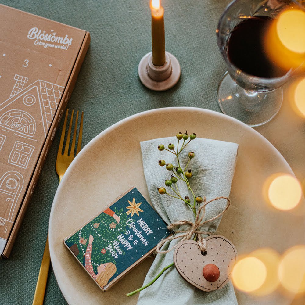 Giftbox mini with 4 Flower Seeds - Merry Christmas & Happy New Year!