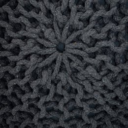 Pouf Ø 55 H 37 H 37 Strickhocker Sitzpouf Bodenkissen nachhaltig