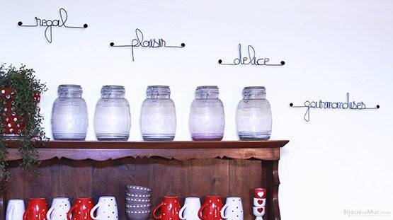 Set of small metal words for "CUISINE: Delight, Delicacies, Pleasure, Treat"