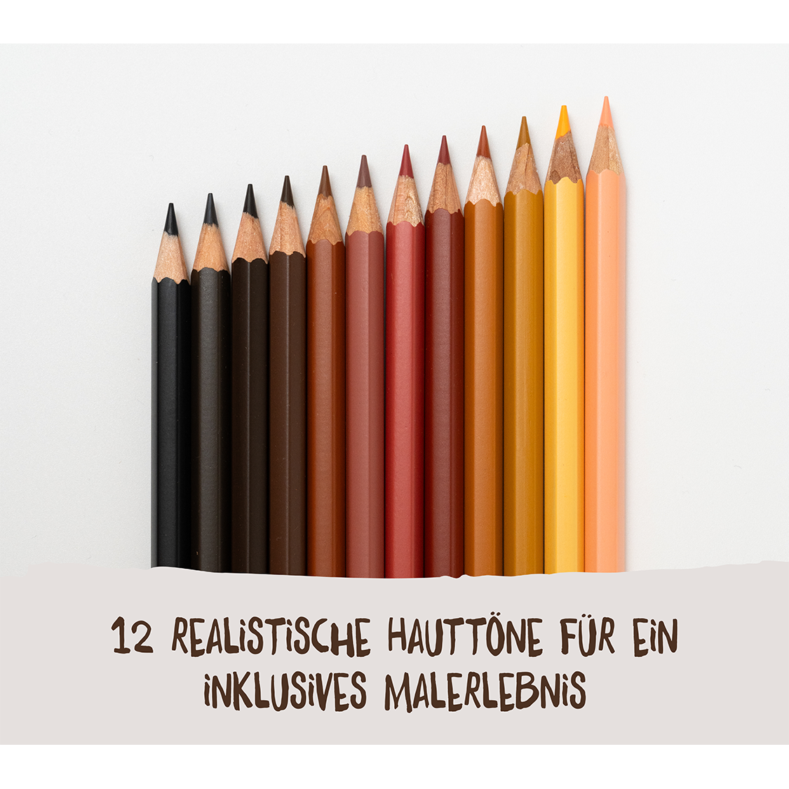 12 Hautfarben-Buntstifte