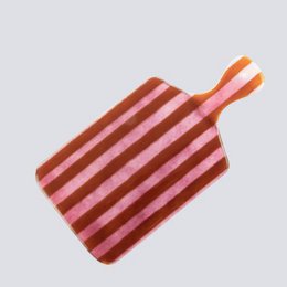 Artisano Platter Hand Large 45x23 Magenta & Pink Stripes