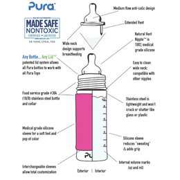 Pura Speenfles 325 ml + Vos-Hülle
