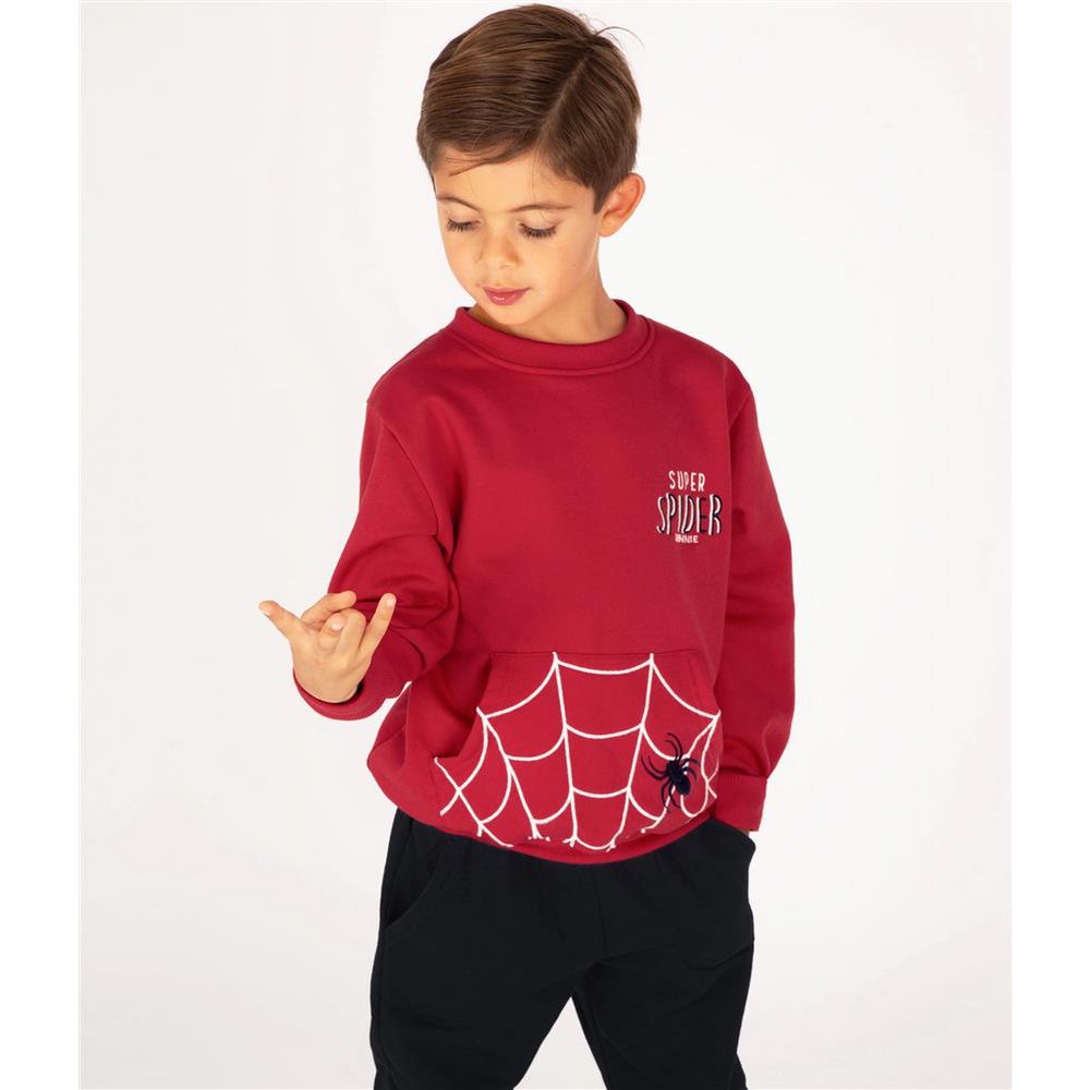 Superheld Spider geborduurd sweatshirt en joggingset