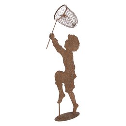Dekoration Bild Kind 33x13x88 cm Brown Metall