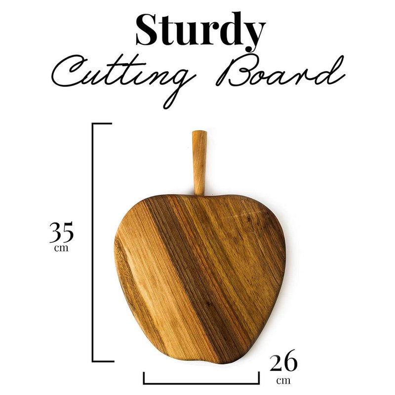 Tabla De Cortar De Madera De Manzana Hecha A Mano Nogal Madera Oscura Sólido Masivo