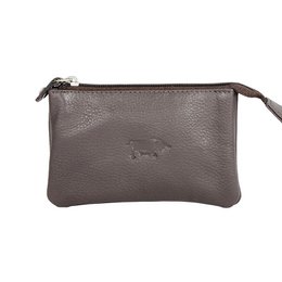 Leather Key Pouch In 11 Colors - With Zipper And Key Rings - Arrigo