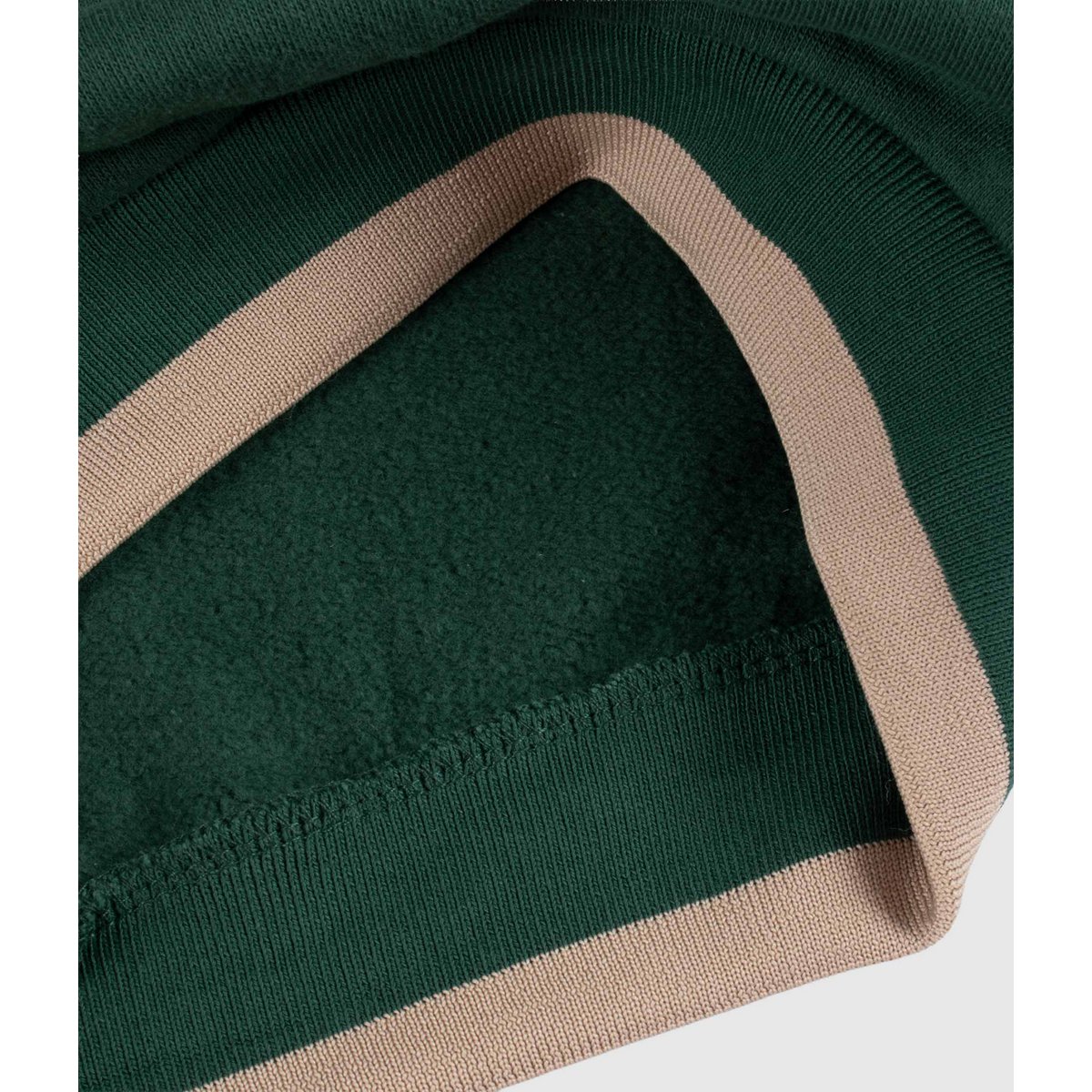 Sudadera de polar cepillado verde universitario