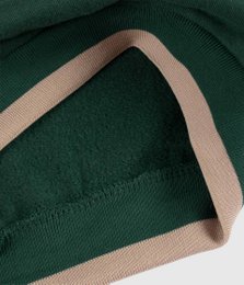 Sudadera de polar cepillado verde universitario