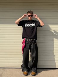 T-shirt Nera Oversize Boxy Fit 200gsm | Horda® Urban Culture Italian Made