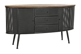 BUFFET ABETO METAL 145,5X45X76 BOTELLERO NEGRO MB200586