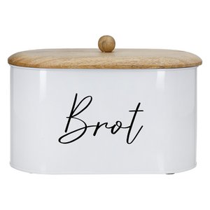 Bread bin Vita, white H.23 cm