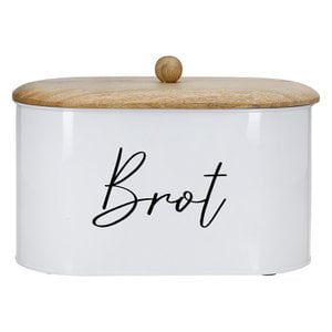 Bread bin Vita, white H.23 cm