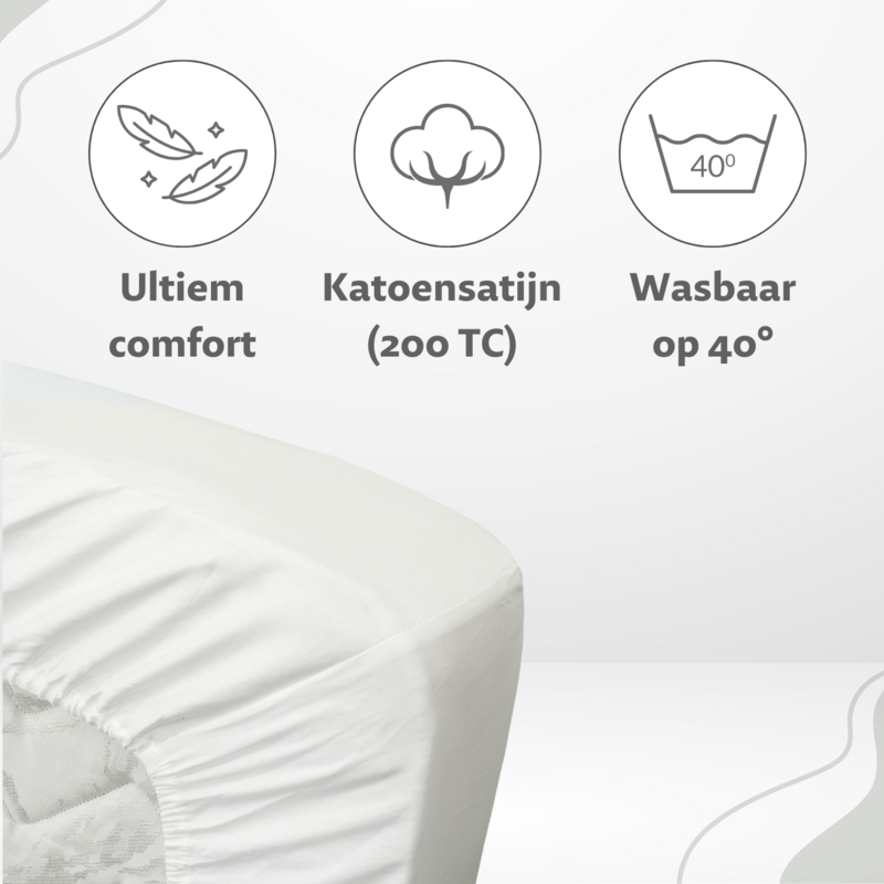 Spannbettlaken aus 100 % Baumwollsatin – Natur