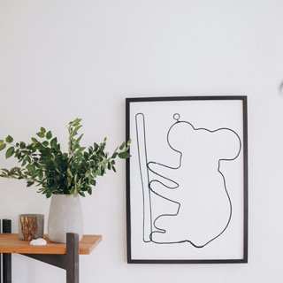 Wire Wall Decoration "Koala Silhouette" - to pin - Wall Jewelry - Children's/Teen's Bedroom