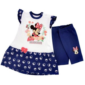 2 stuks. Disney Minnie Mouse zomerset voor babymeisjes (T-shirt, broek), blauw