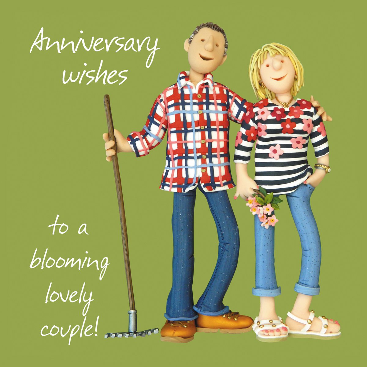 Een Blooming Lovely Couple verjaardagskaart
