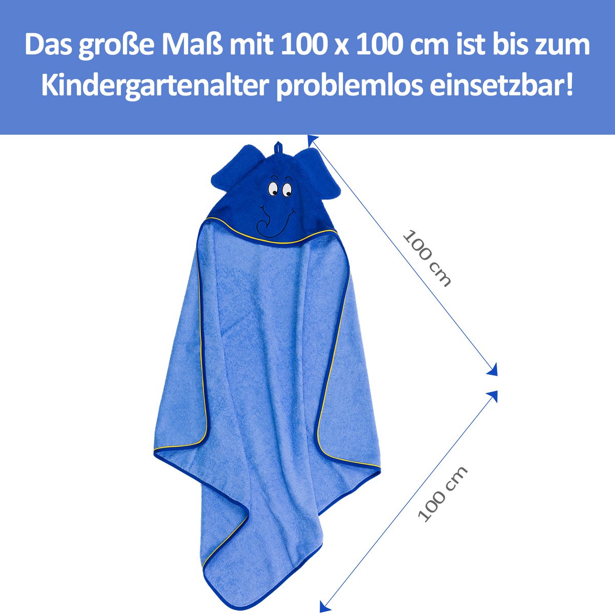 Hooded towel elephant, 100x100