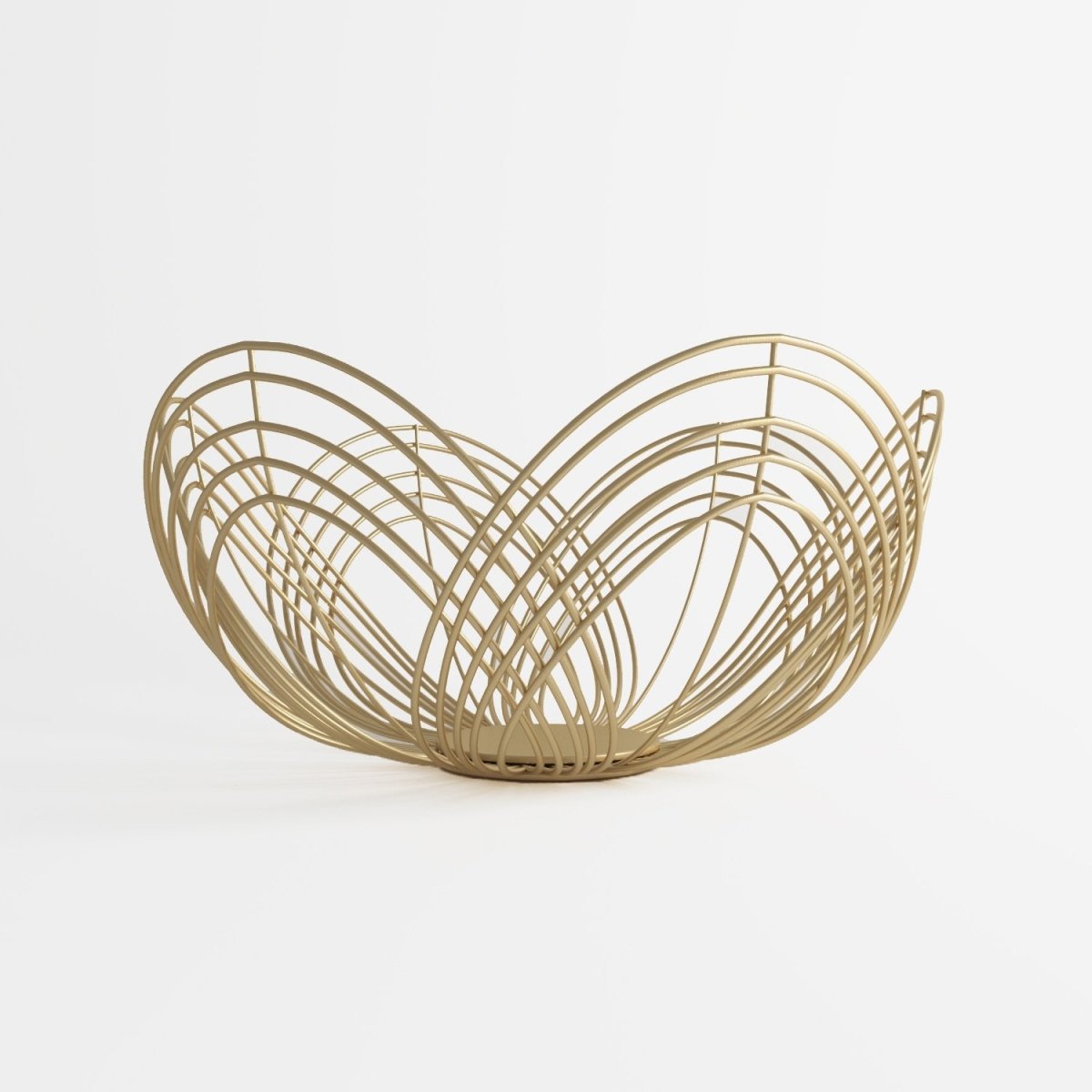 Cesta de diseño Éléonore en metal dorado