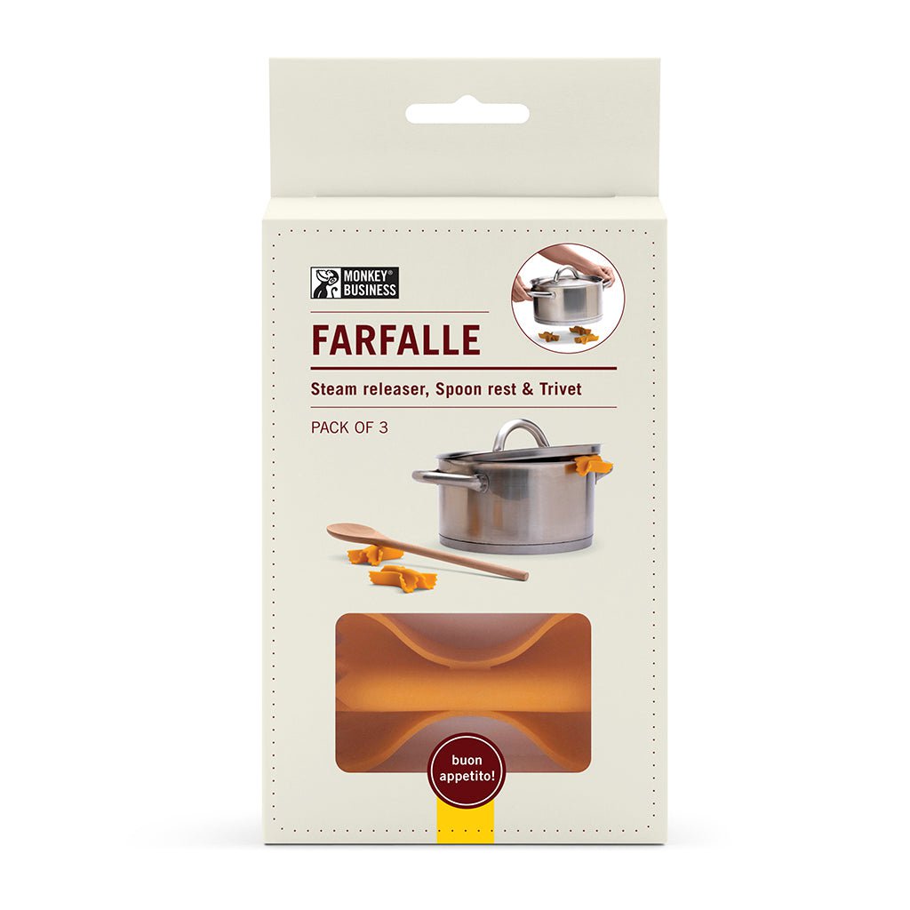 Rilascio di vapore e sottopentola a forma di pasta | Farfalle