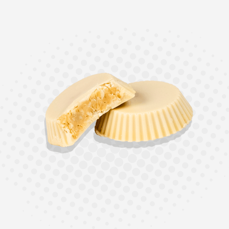 Eiwitarme pinda-witte chocoladebeker