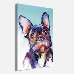 Wandfoto BULLDOG 60x90 cm canvas foto op spieraam decoratie modern