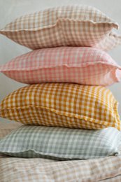 Copripiumino e federa per bambini TISU, Light Mint Gingham