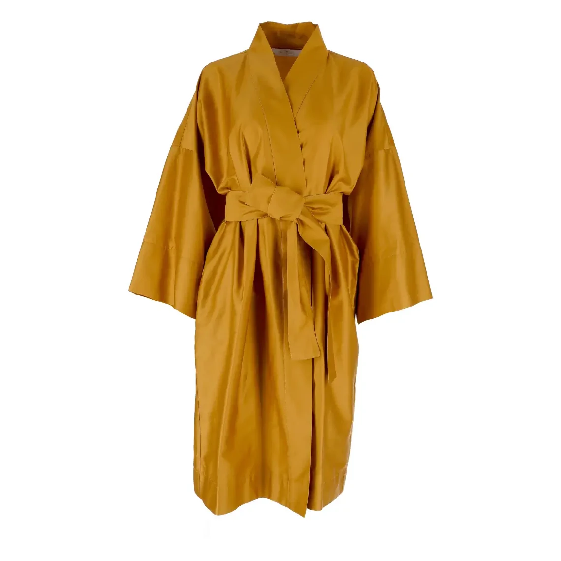 Satin kimono badekåbe Solid Antique Gold
