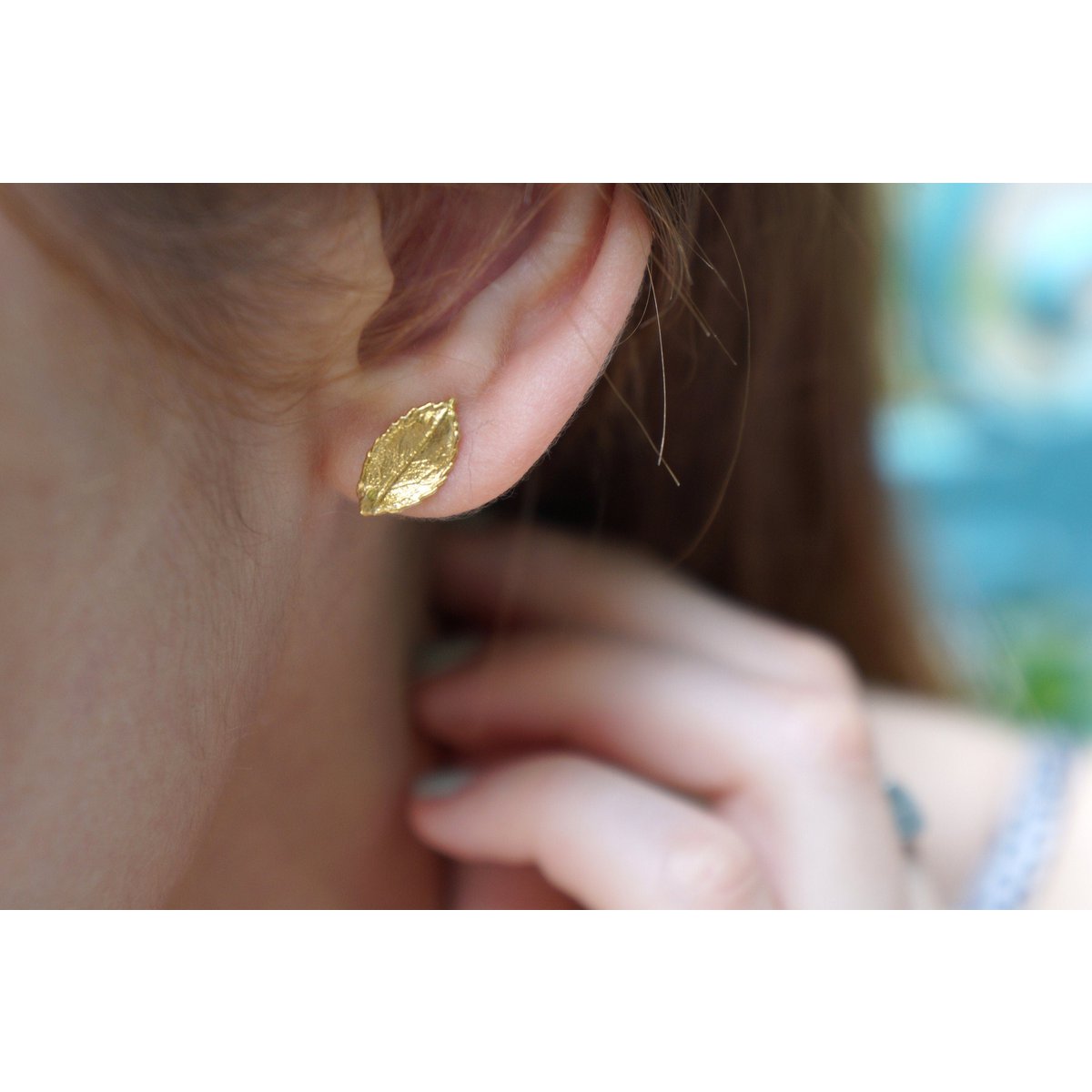 Gold Rose Earrings, Gold-Plated Sterling Silver Jewelry, Dangle Stud Earrings, Gold or Silver Earring, Gift for Her, Birthday Gift for Women