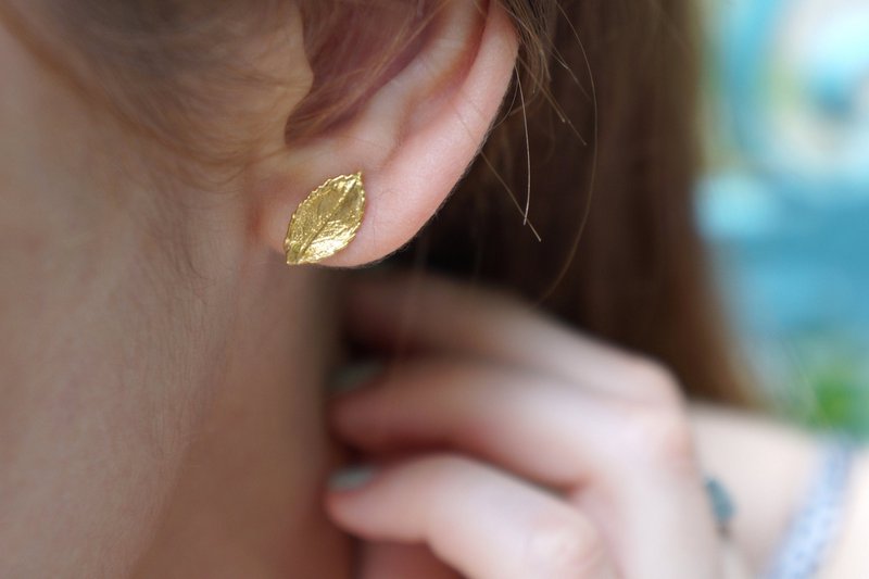 Gold Rose Earrings, Gold-Plated Sterling Silver Jewelry, Dangle Stud Earrings, Gold or Silver Earring, Gift for Her, Birthday Gift for Women