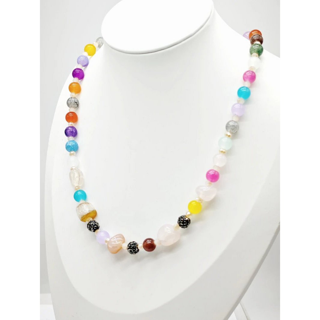 Collier sautoir fantaisie pierre