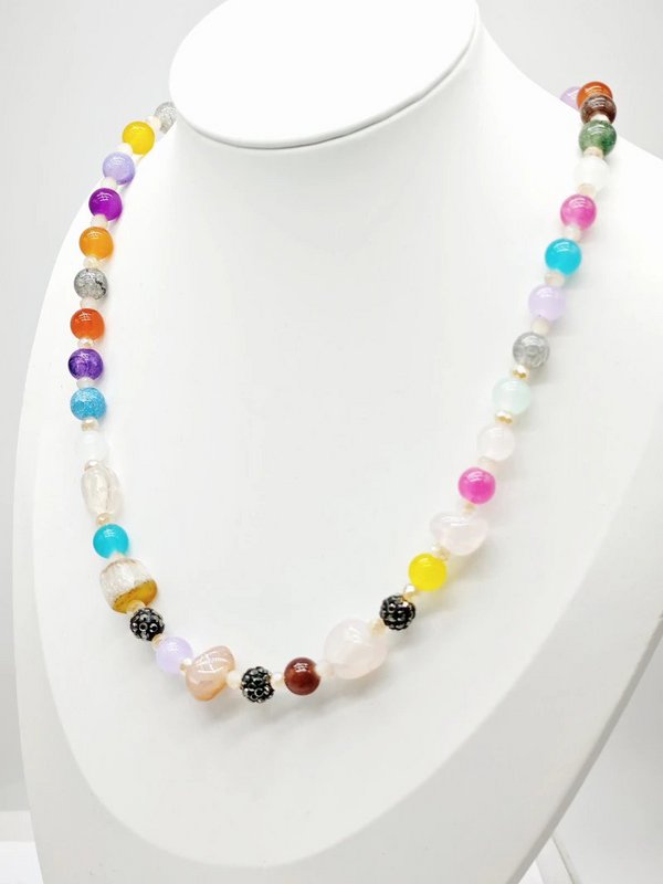 Collier sautoir fantaisie pierre
