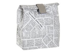  Thermal bag made of PE foam, measuring 20x10x28 inches, with a newspaper-like print pattern.