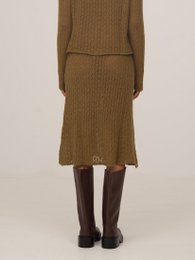 Falda midi de punto verde Exile