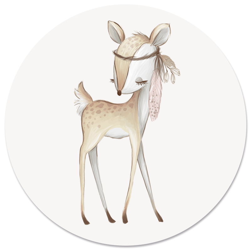 Wall circle kids bambi