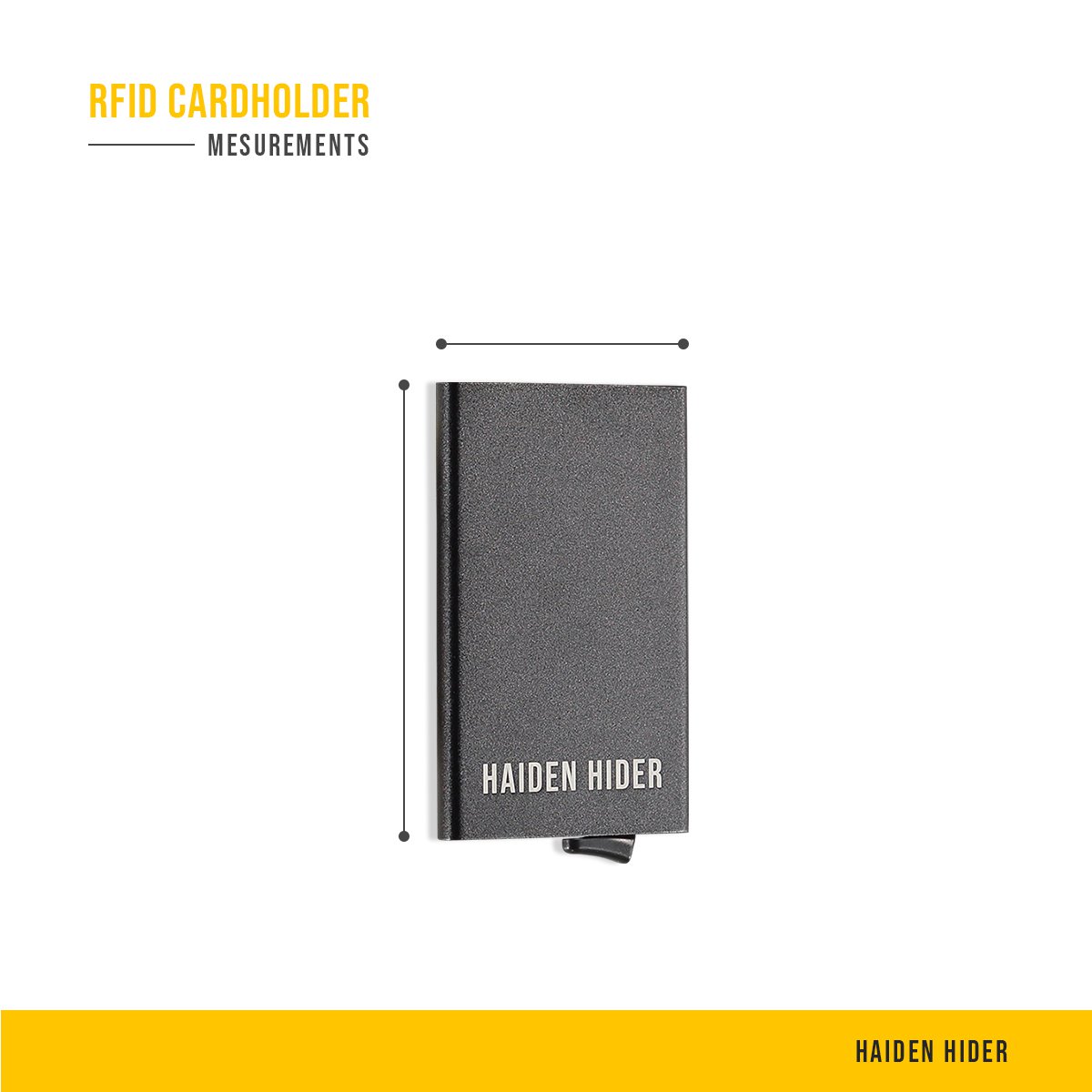 RFID & NFC Card Holder - Aluminum - Extendable - Men Credit Card Holder - Security - Card Holder - Black - Men Gift - Card Holder