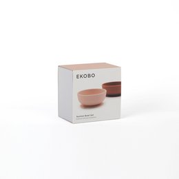 Suction Bowl Set - Blush / Terracotta